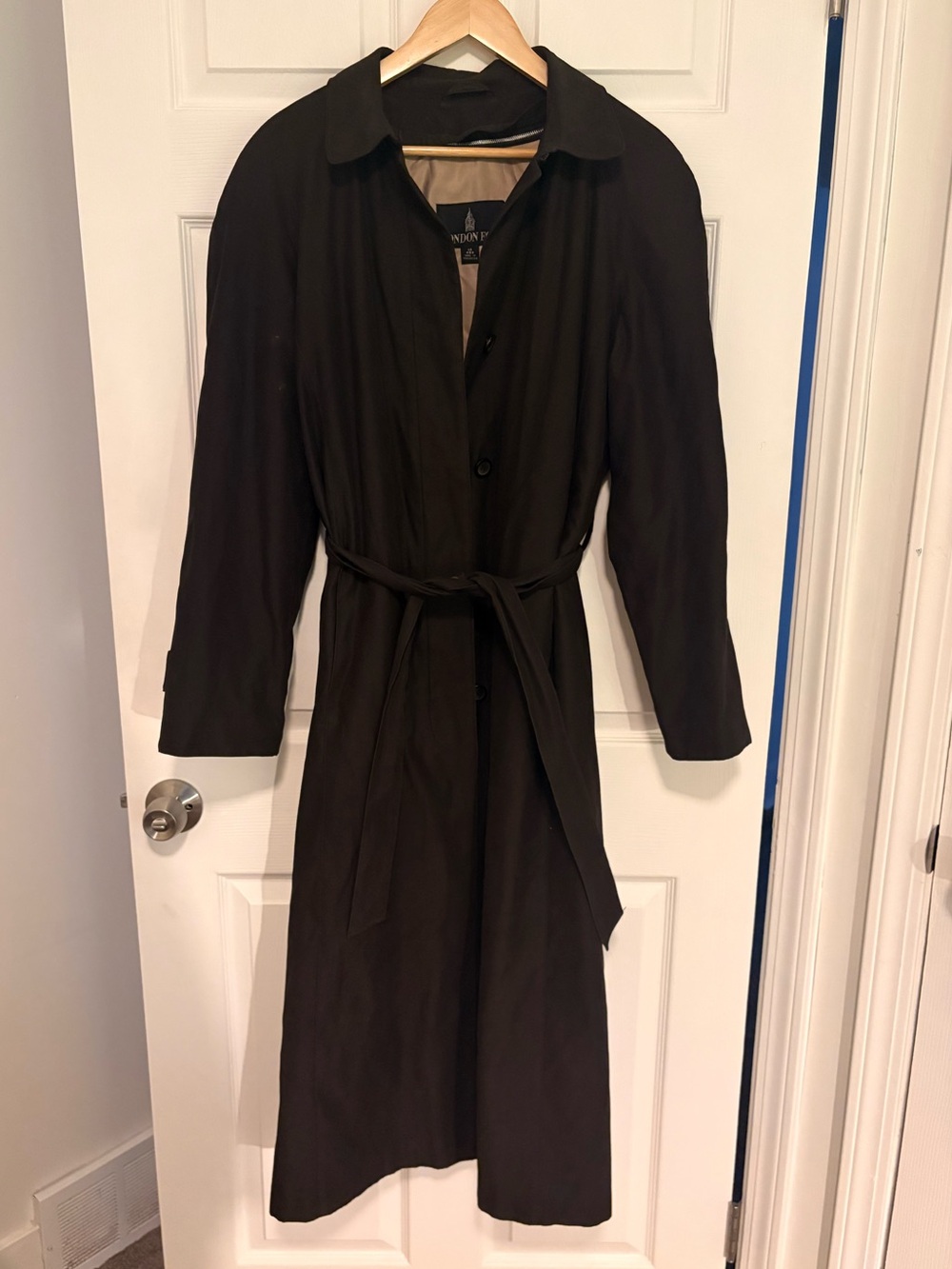 London Fog Black Trench Coat